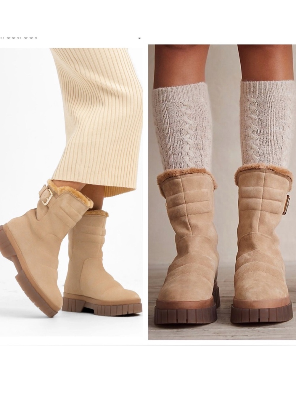 Free People Fable Faux Fur Boots
